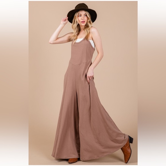 ShopEvelynne Pants - Fabulous Solid Wide Leg Knit Jumpsuit